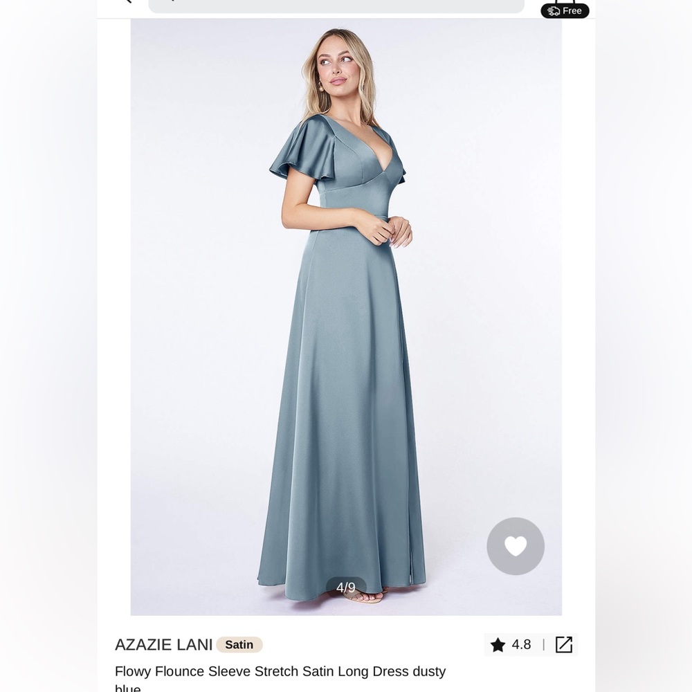 Azazie Lani stretch satin dress